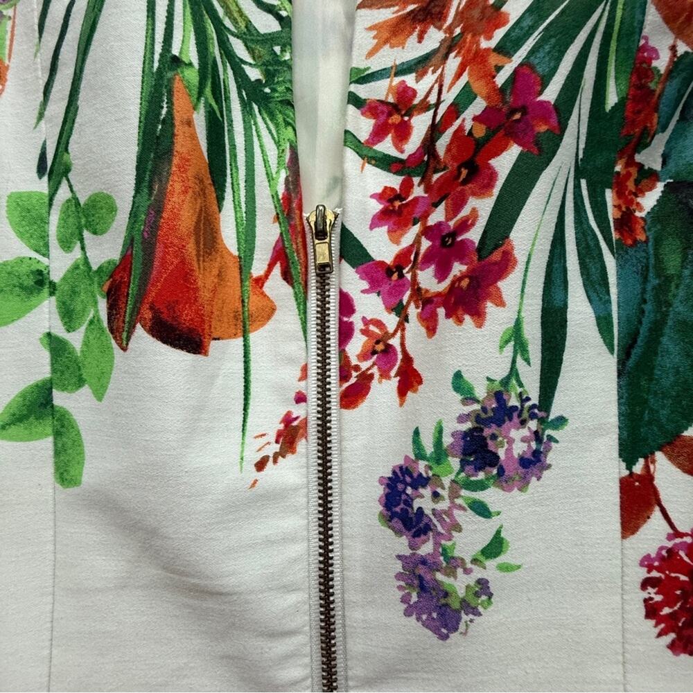 Gabby Skye Floral Fit & Flare Sleeveless Dress White Multicolor Size 8P - Picture 6 of 14